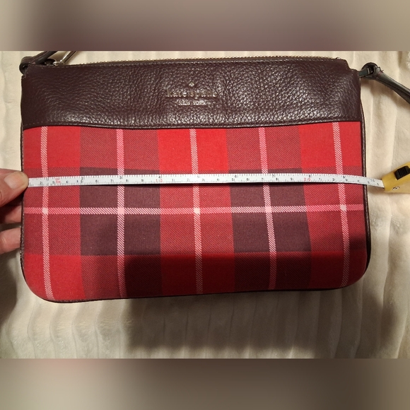 Kate Spade Leila Plaid Triple Gusset Crossbody  - Picture 2 of 16